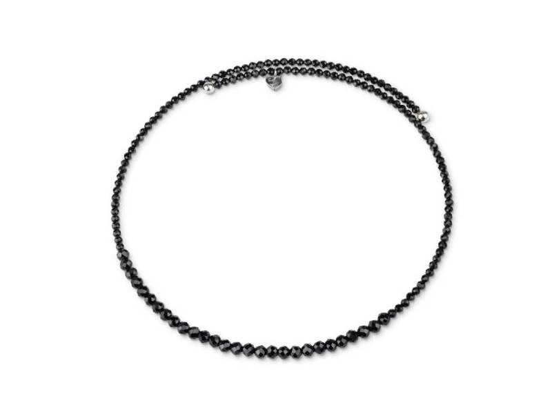 CHOCKER IN SPINELLO NERO E ARGENTO CHANTECLER 38857